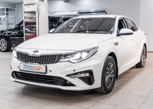 Замена галогена в ближнем свете KIA Optima на светодиодные лампы