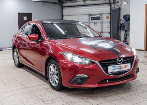 Замена галогенных линз Mazda 6 GJ на светодиодные