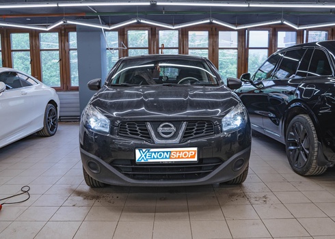 Замена линз Nissan Qashqai J10 на LED-модули