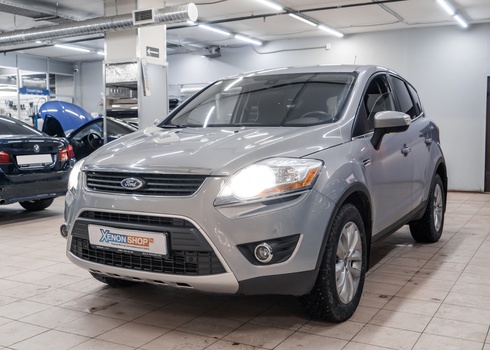 Установка светодиодов Philips в ближний свет Ford Kuga