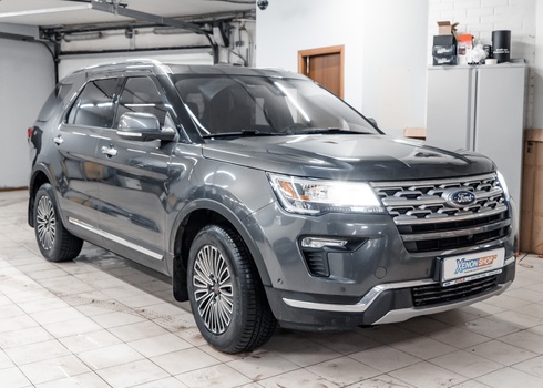 Установка в дальний свет (ДХО) Ford Explorer светодиодных ламп