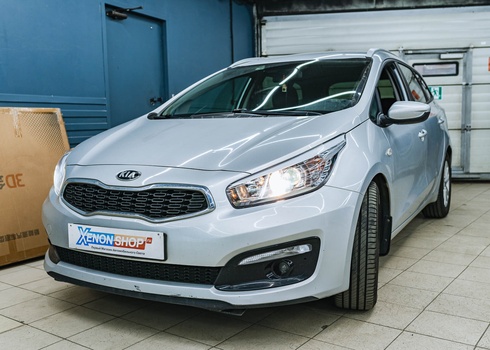Замена штатных линз KIA Ceed (JD) на LED-модули
