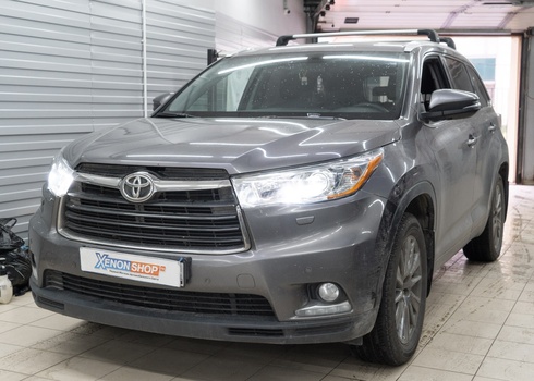 Замена заводских линз Toyota Highlander (2014) на LED-модули