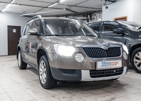 Яркие светодиоды Philips Ultinon LED в фары Skoda Yeti I