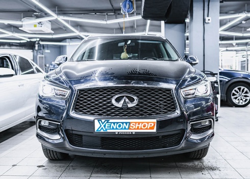 Замена стекла левой фары Infiniti QX60 (2019)