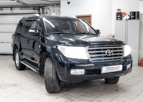 Установка квадробилед или как установить 4 линзы на Toyota Land Cruiser 200