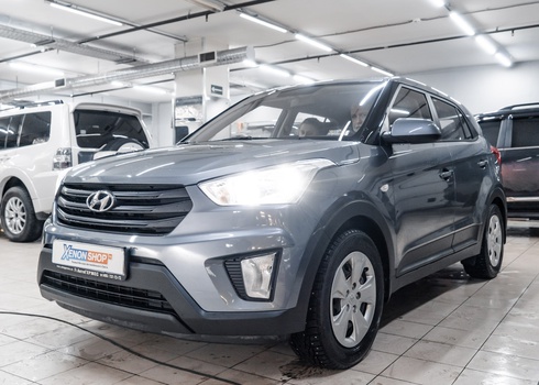 Установка светодиодов в фары Hyundai Creta