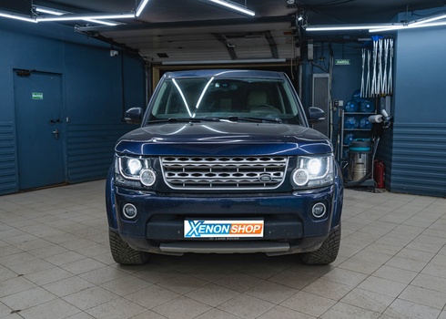 Замена линз в фарах Land Rover Discovery 4 на LED-модули