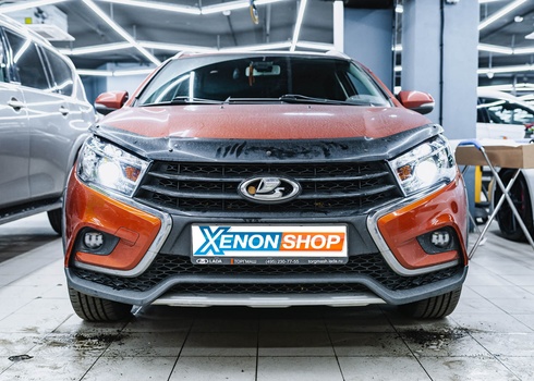 Замена линз в фарах Lada Vesta на LED-линзы Vision