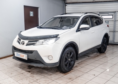 Установка светодиодов в ближний свет Toyota RAV4 CA40 + регулировка света