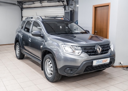 Установка светодиодных линз в фары Renault Duster (2021)