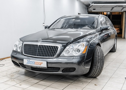 Оклейка фар Майбах 57 / Maybach 57 полиуретановой пленкой