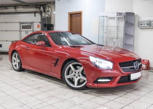 Замена ксеноновых ламп Мерседес СЛ / Mercedes-Benz SL-класса