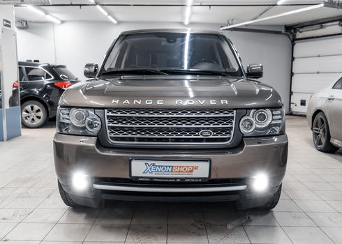 Замена ПТФ модулей Range Rover Vogue на светодиодные