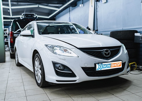 Замена штатных линз Mazda 6 на светодиодные модули