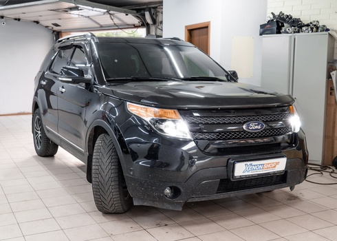 Замена галогенных линз Ford Explorer V на светодиодные XS-Light LED X2