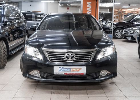 Замена штатных линз Toyota Camry XV50 (2013) на LED-модули