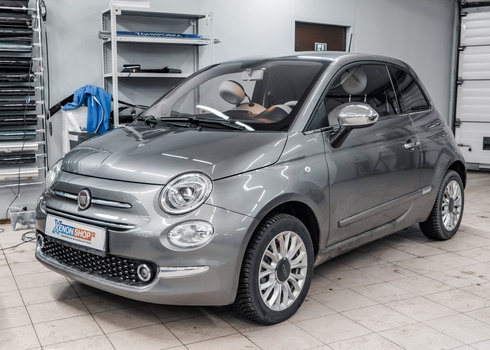 Тонировка задней полусферы Fiat 500