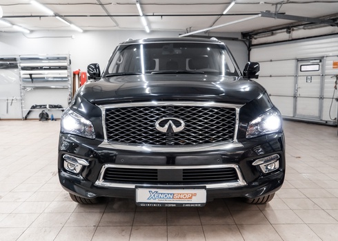 Замена выгоревших ламп Infiniti QX56 на новый ксенон