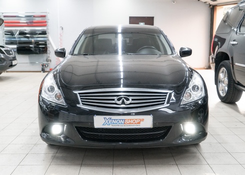 Замена ламп в ПТФ Infiniti G25 (2010) на светодиодные XS-Light