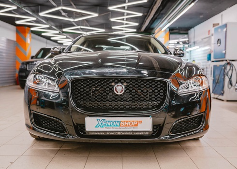 Замена линз Jaguar XJ (2011) + оклейка фар плёнкой SunTek