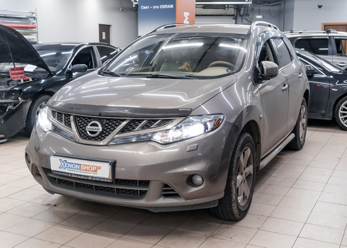 Замена линз в фарах Nissan Murano (2011) на новые биксеноновые