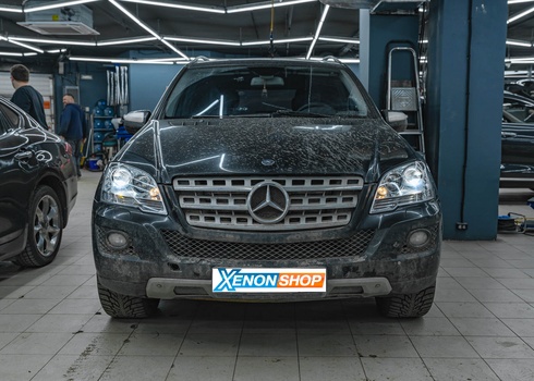 Замена штатных линз Mercedes-Benz ML W164 на LED-модули