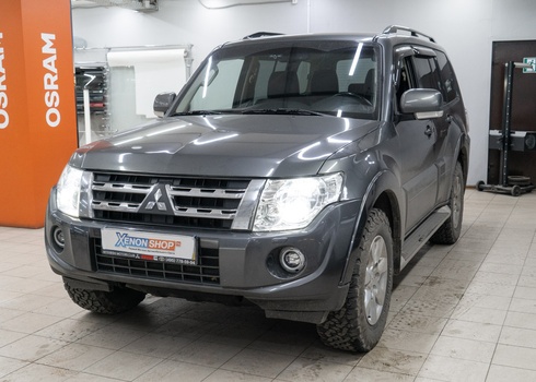 Замена ксеноновых линз Mitsubishi Pajero (2013)