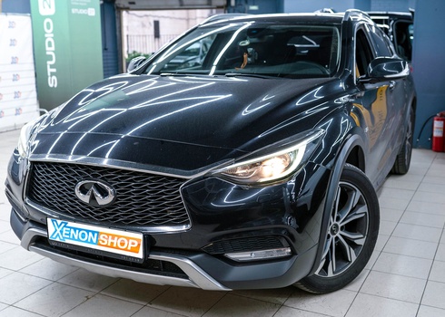 Замена линз в фарах Infiniti QX30 (2017)