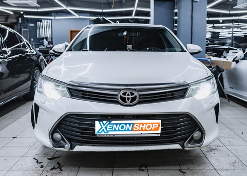 Замена линз в фарах Toyota Camry V55