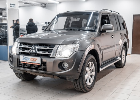 Замена ксеноновых линз  Mitsubishi Pajero IV рестайлинг 1