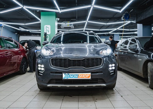 Замена отражателей фар Kia Sportage + установка светодиодных ламп