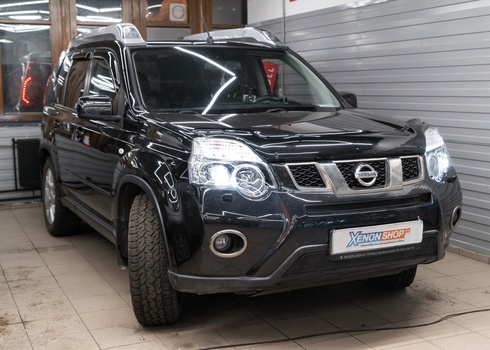 Замена линз в фарах Nissan X-Trail (2014) на LED-модули