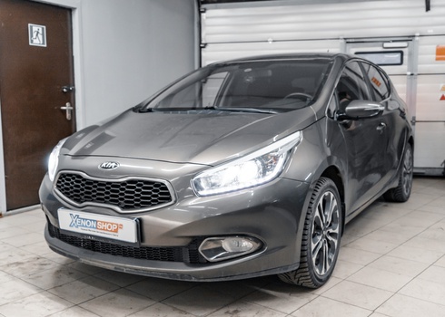 Установка светодиодов в фары KIA Ceed