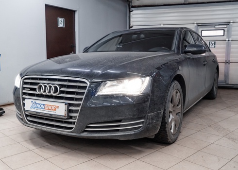 Замена ксеноновых ламп Audi A8 4H