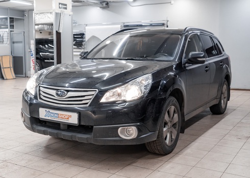 Установка новых ксеноновых линз и ламп в фары Subaru Outback IV