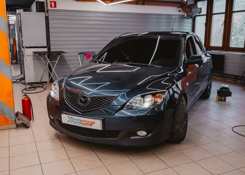 Замена линз Mazda 3 BK (2008) на светодиодные модули MTF 