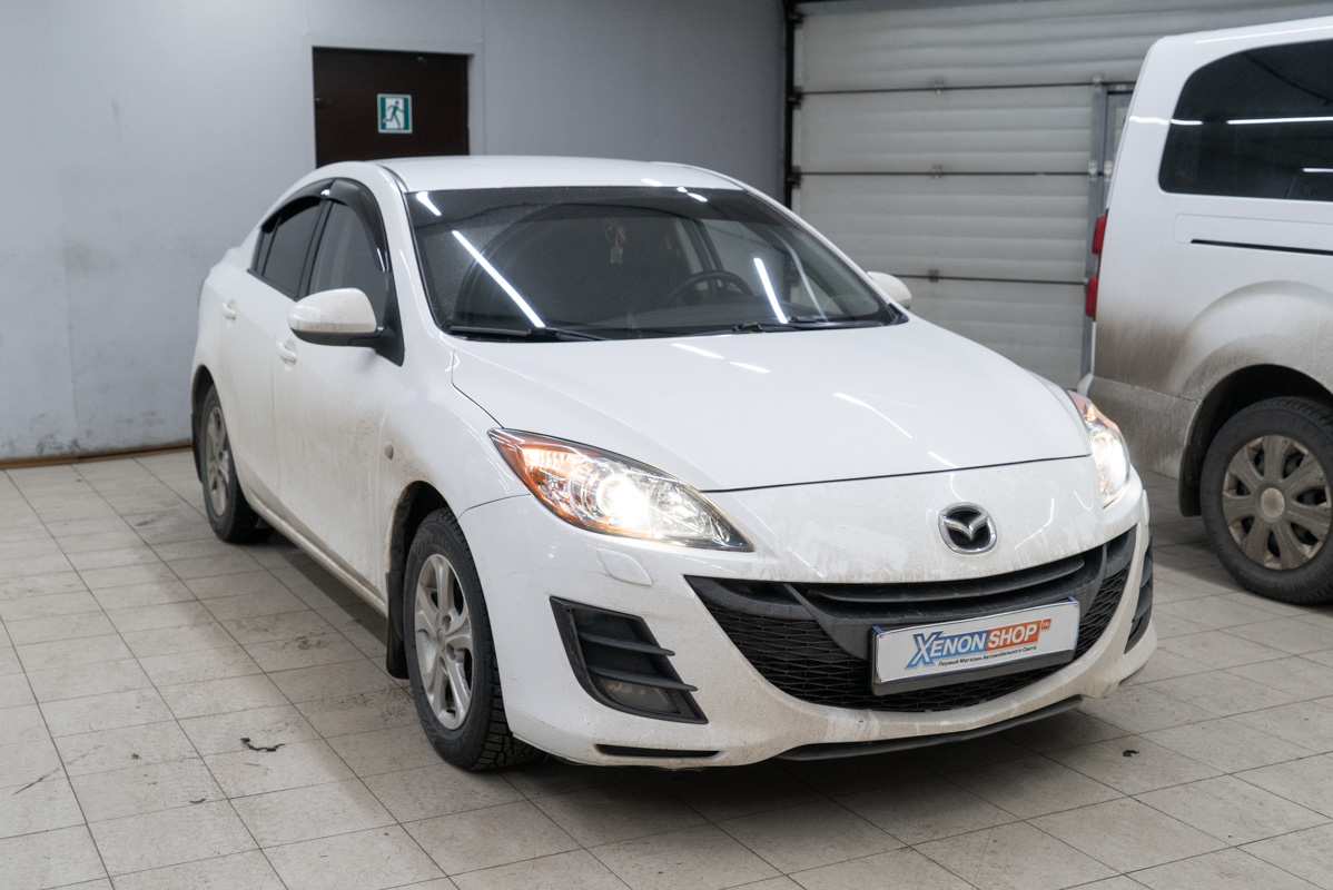 Замена ксеноновых линз в фарах Мазда 3 (Mazda 3) 2010 на светодиодные ...