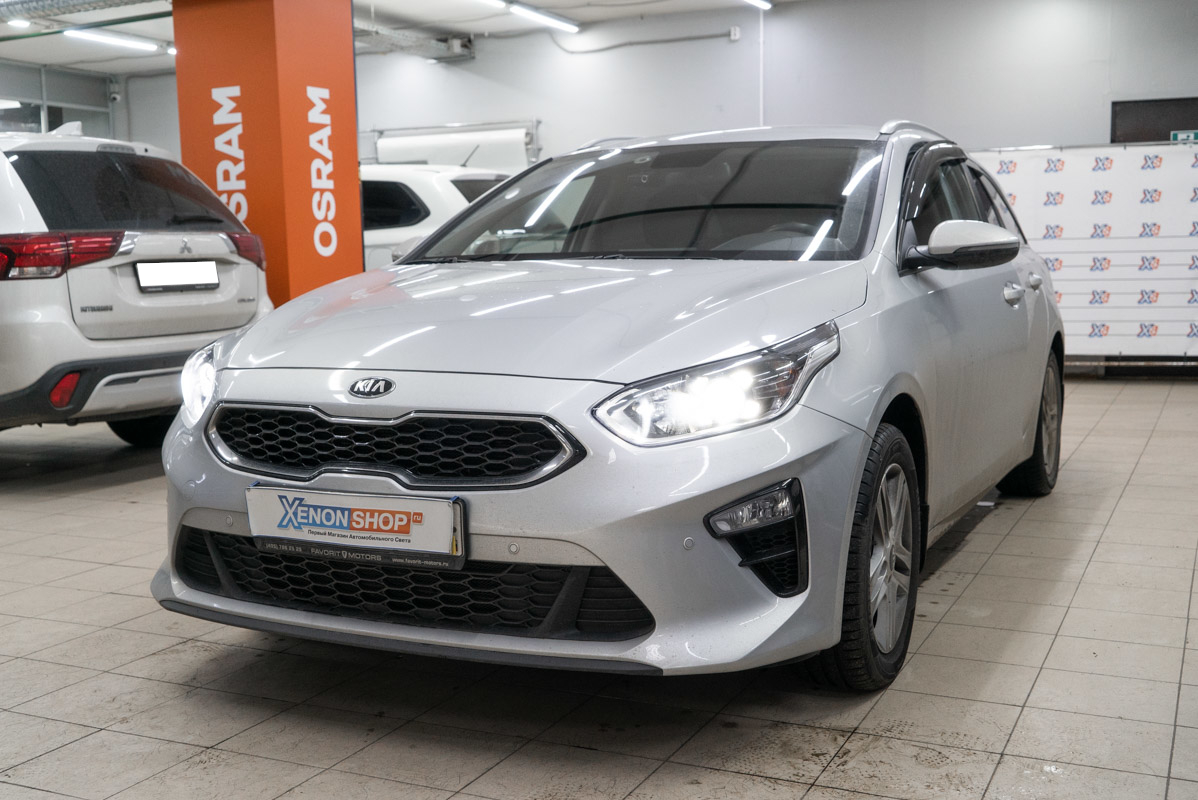 Замена галогенных ламп на светодиодные в фарах Киа Сид (KIA Ceed) 2021 ...