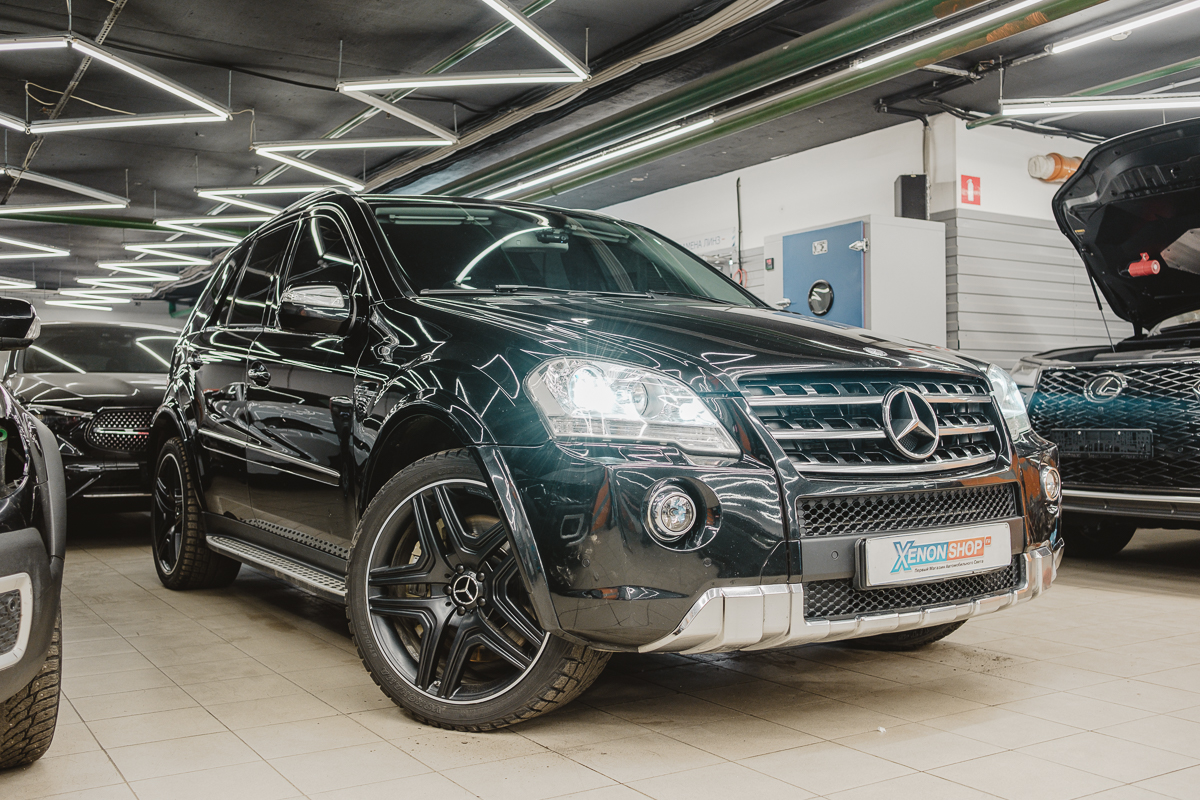 Замена линз Mercedes-Benz ML164 (2010) на LED-модули MTF