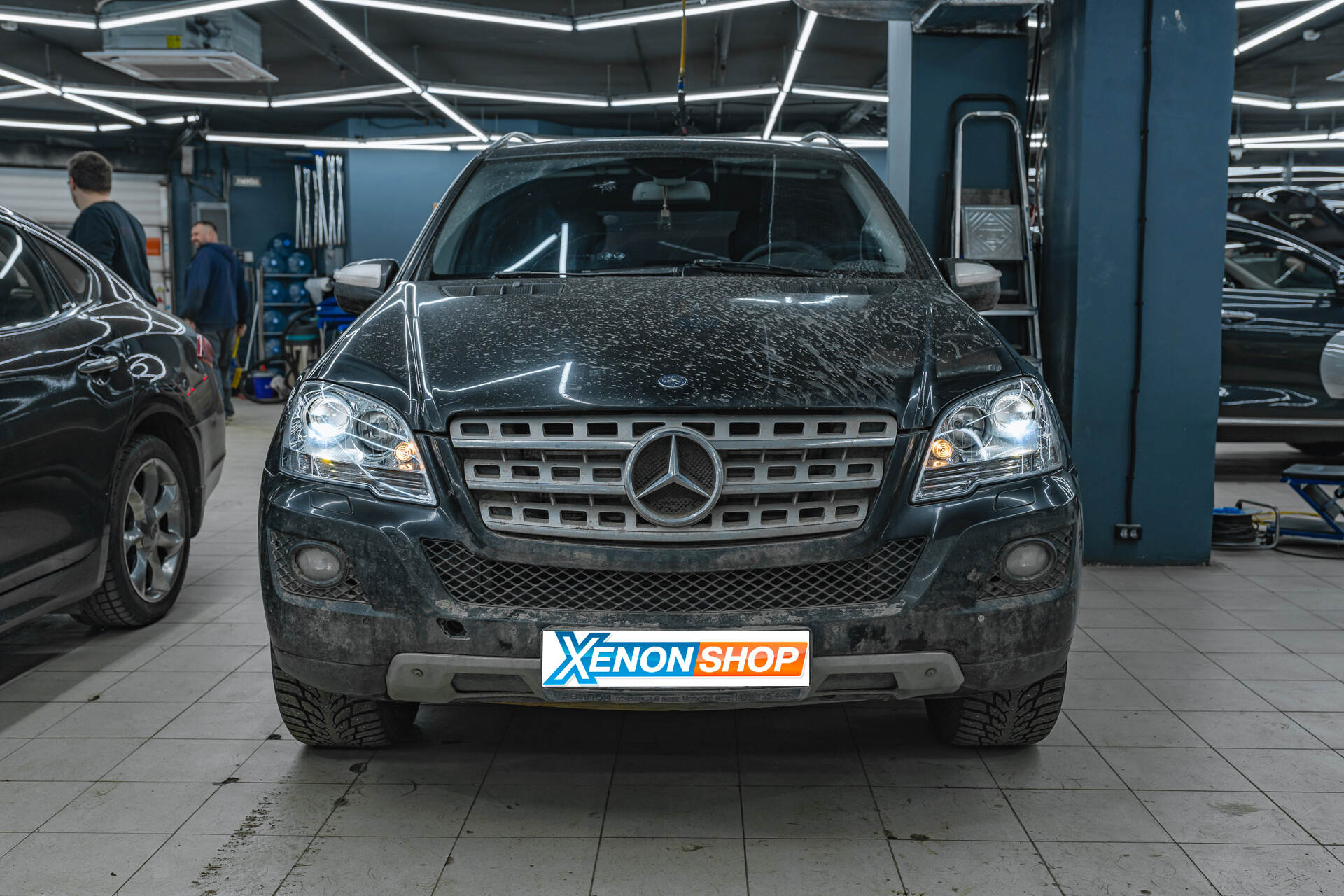 Замена штатных линз Mercedes-Benz ML W164 на LED-модули