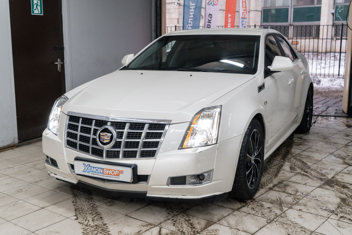 Замена штатных линз Кадиллак СТС (Cadillac CTS) 2013 на светодиодные ...
