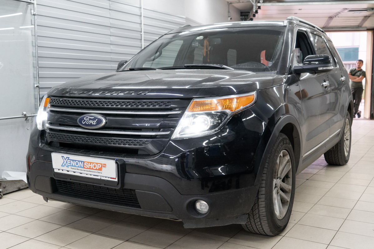 Замена линз в фарах Форд Эксплорер 5 (Ford Explorer V) 2014 - Установка ...