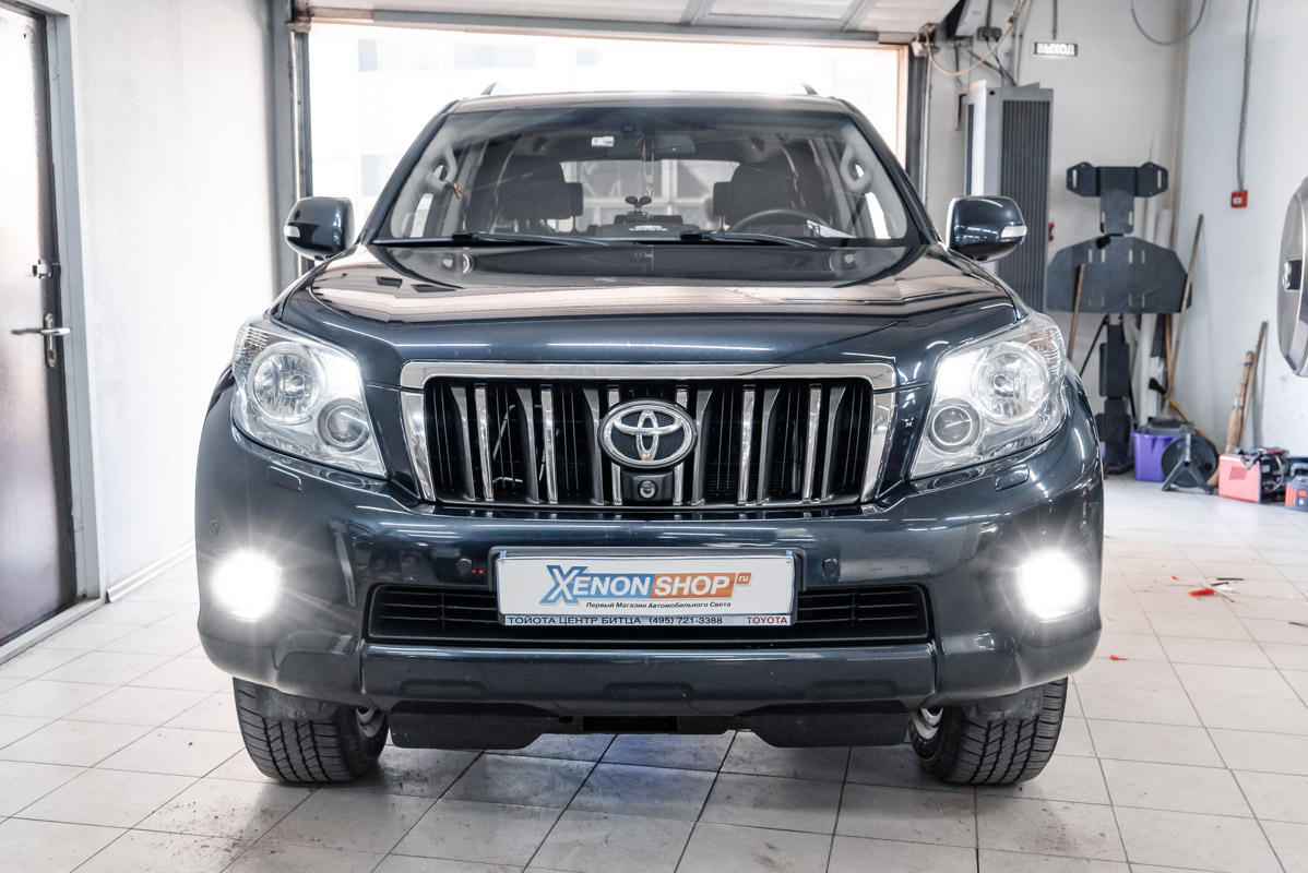 Установка светодиодов в ПТФ и габариты Toyota Land Cruiser Prado 150 ...