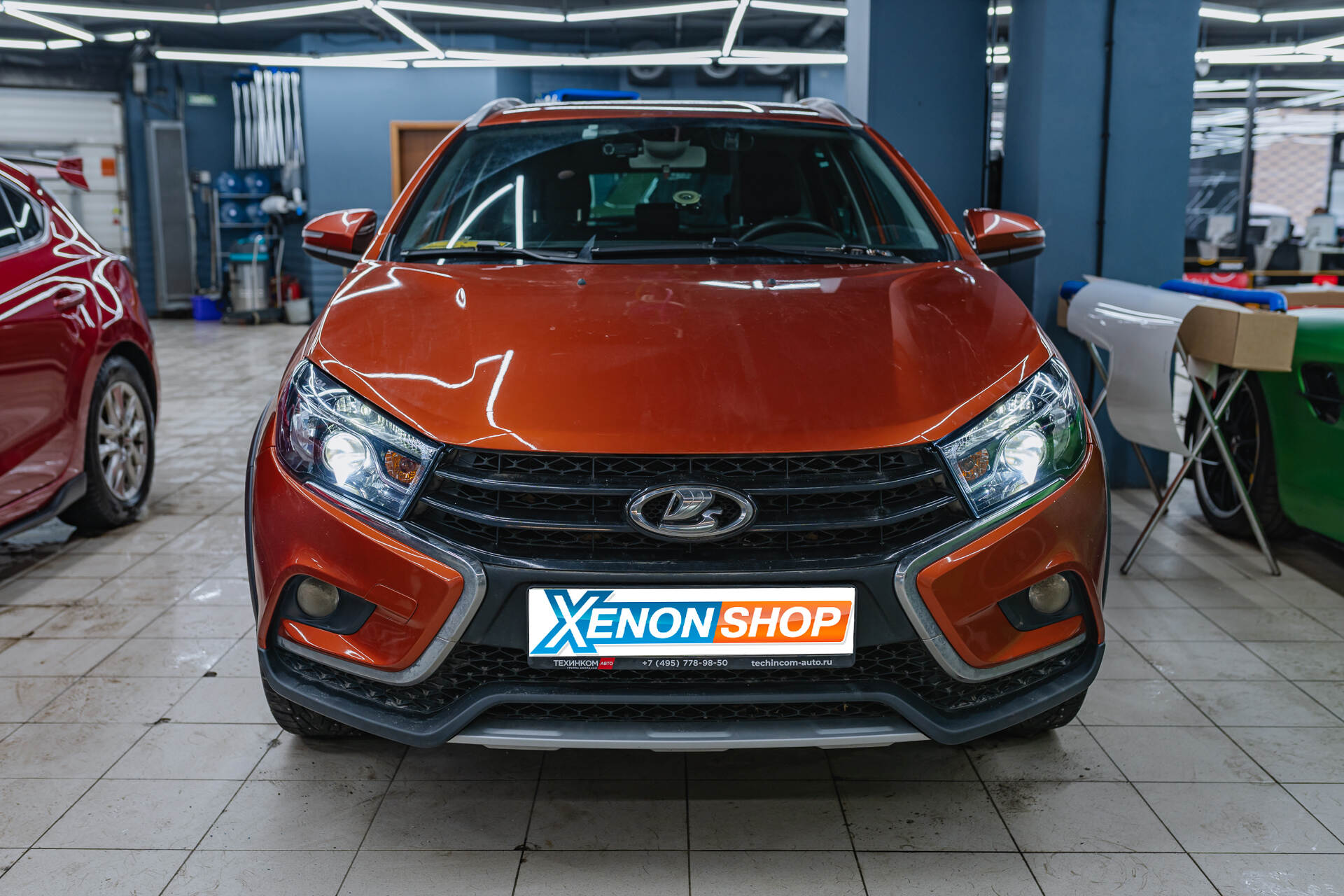 Установка LED-линз в фары Lada Vesta