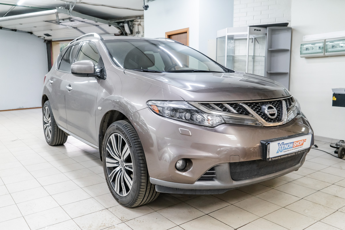 Бронирование фар Ниссан Мурано / Nissan Murano защитной пленкой SunTek