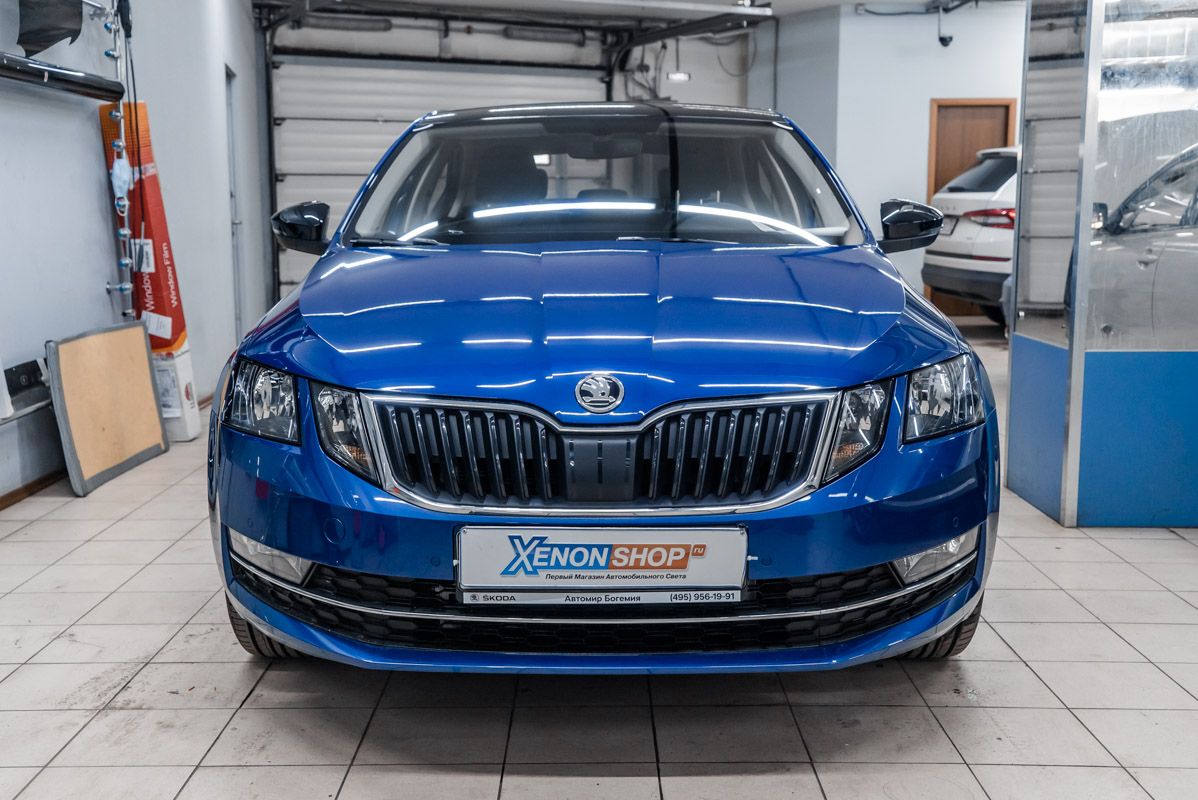 Установка светодиодных линз на Шкода Октавиа А7 (Skoda Octavia A7) -  Установка КсенонШоп в Санкт-Петербурге (СПБ)