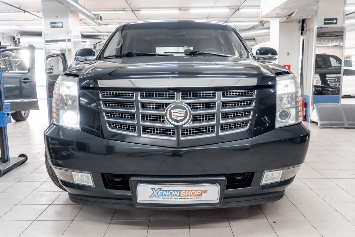 Установка светодиодных ламп на Кадиллак Эскалейд (Cadillac Escalade) -  Установка КсенонШоп в Санкт-Петербурге (СПБ)