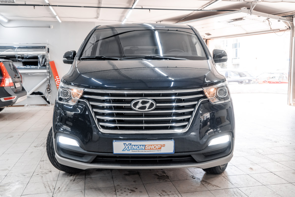 Установка светодиодов в ПТФ Хендай Старекс (Hyundai Starex) - Установка  КсенонШоп в Санкт-Петербурге (СПБ)