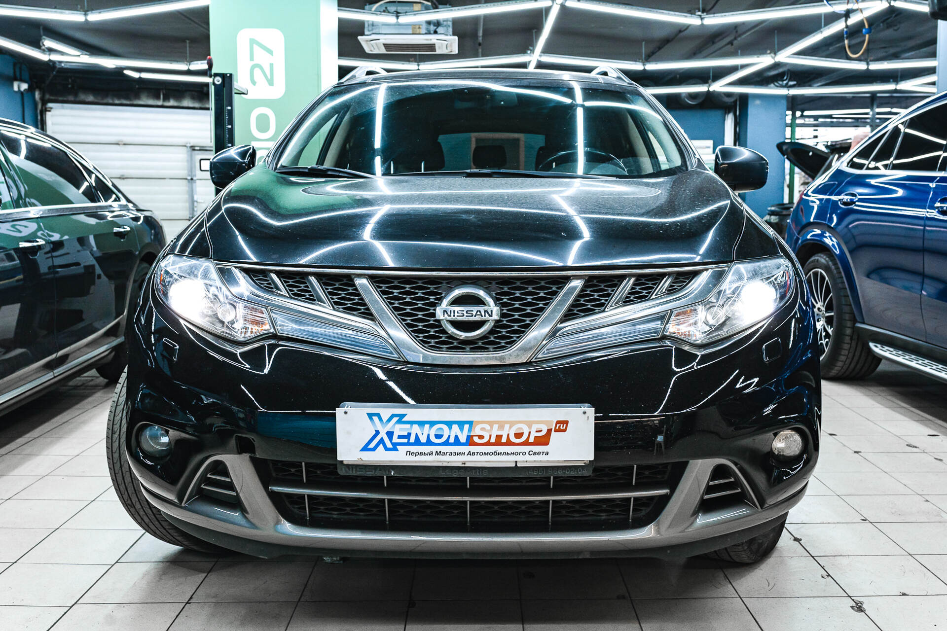 Исходная светотеневая граница, свет фар и вид автомобиля в момент обращения.